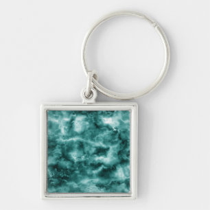 Dark Green Marble Texture Key Ring