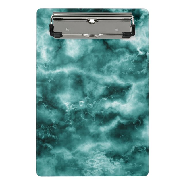 Dark Green Marble Texture Mini Clipboard (Front)