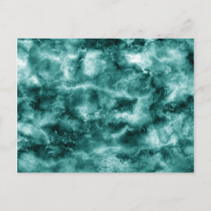 Dark Green Marble Texture Postcard