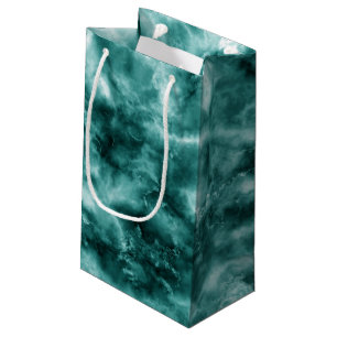 Dark Green Marble Texture Small Gift Bag