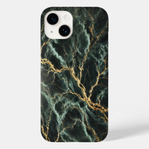 Dark Green Marble with Gold Veins  Case-Mate iPhone 14 Case