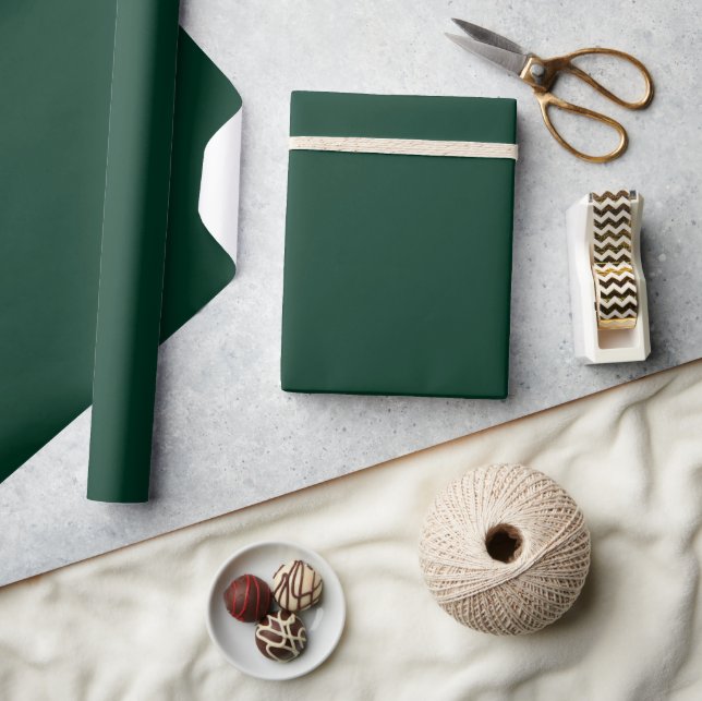 Dark Green Matte Wrapping Paper (Crafts)
