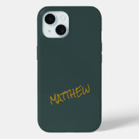 Dark green modern gold lettering script