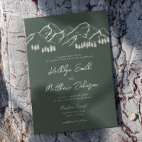 Dark Green Mountain Pine Tree Outdoor Wedding
