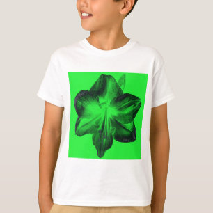 Dark Green on Light Green Amaryllis T-Shirt