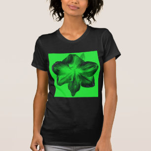 Dark Green on Light Green Amaryllis T-Shirt