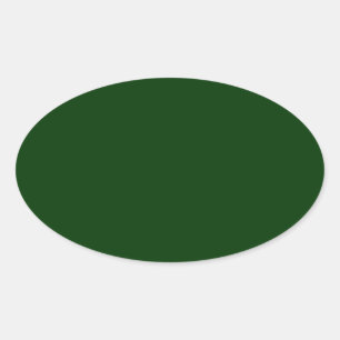 Dark Green Oval Sticker