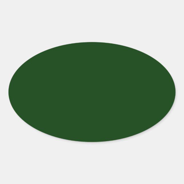 Dark Green Oval Sticker (Front)