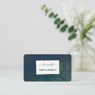 Dark Green Palm Leaf Business Card – Botanical 