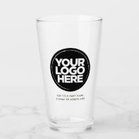 Dark Green Personalised Logo and Text Beer Glasses