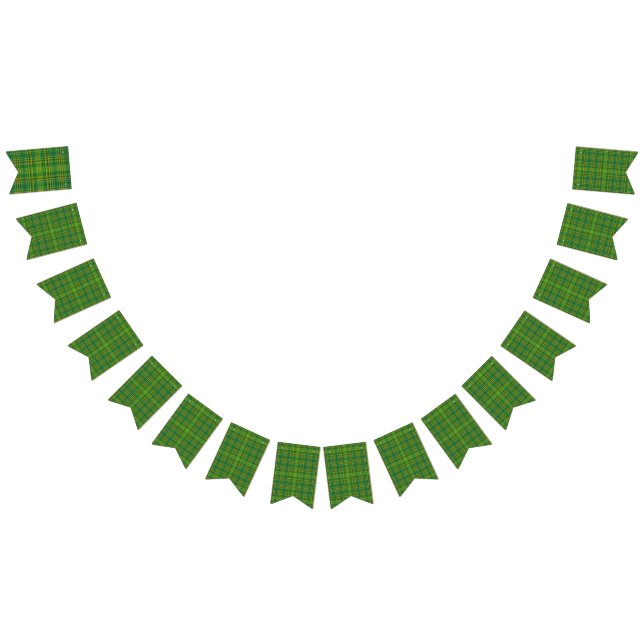 Dark Green Plaid  Bunting (All)