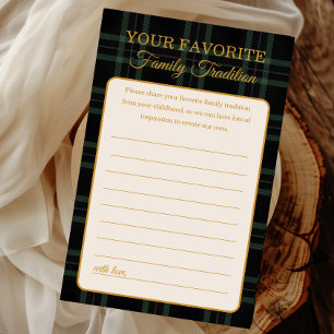 Dark Green Plaid Family Tradition Advice