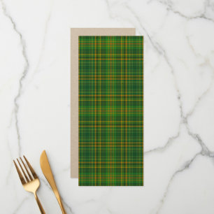 Dark Green Plaid  Menu
