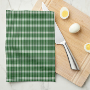 Dark Green Plaid Tea Towel
