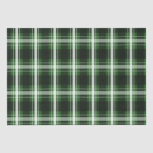 Dark Green Plaid Tissue Paper