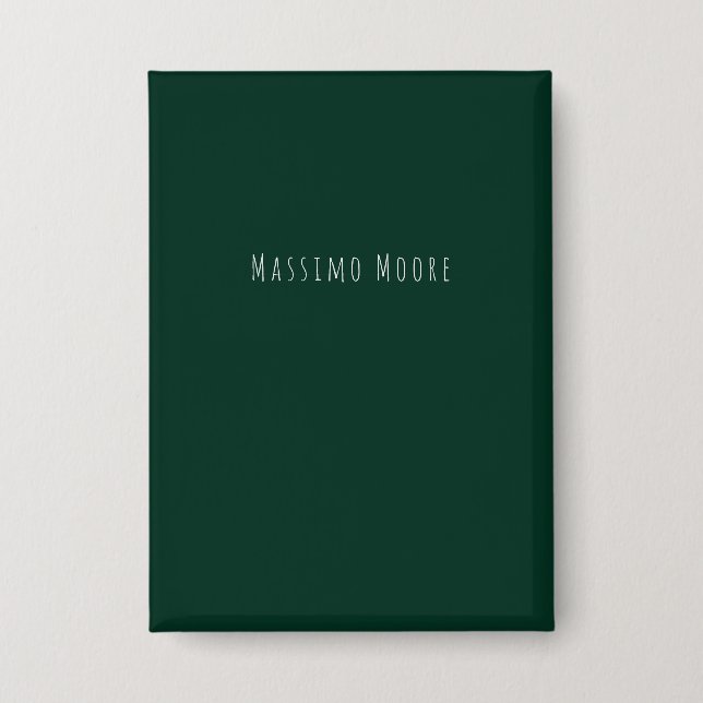 Dark Green Plain Elegant Casual Own Name (Front)