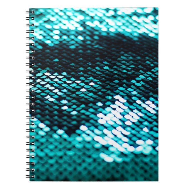 Dark green sequin shiny texture notebook (Front)