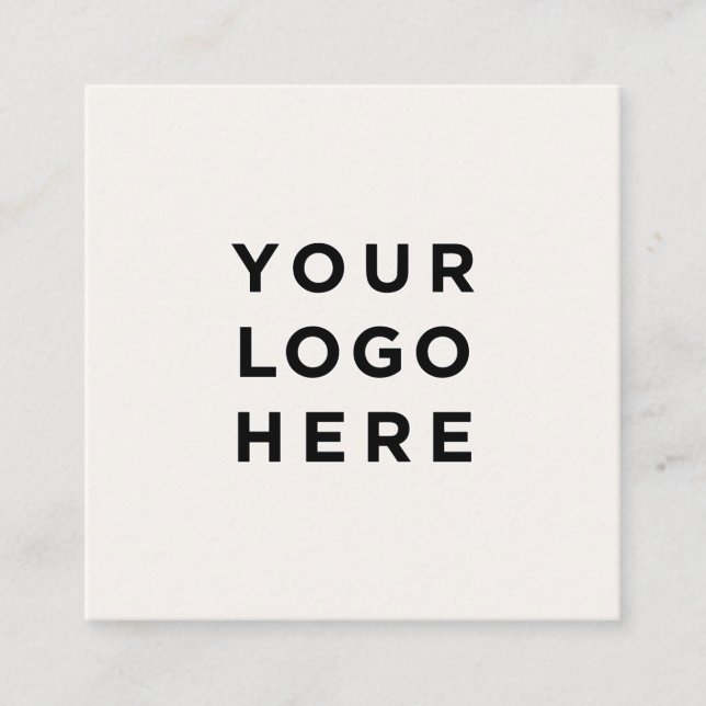 Dark Green Simple Minimalist Editable Colour Square Business Card (Front)