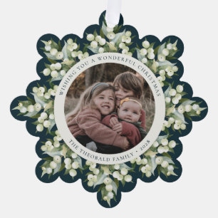 Dark Green Snowberry+Greenery Christmas Paper Tree Decoration Card