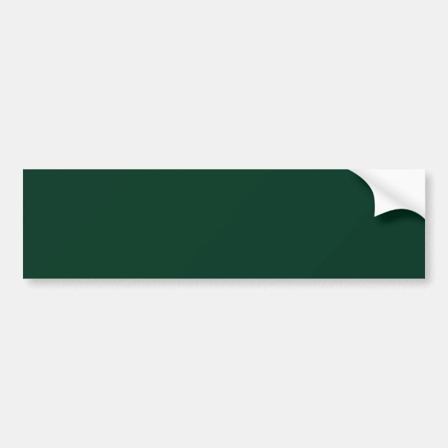Dark Green Solid Colour Bumper Sticker (Front)