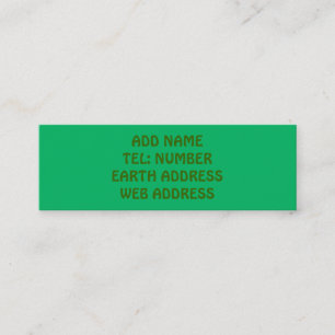 Dark Green solid colour business card