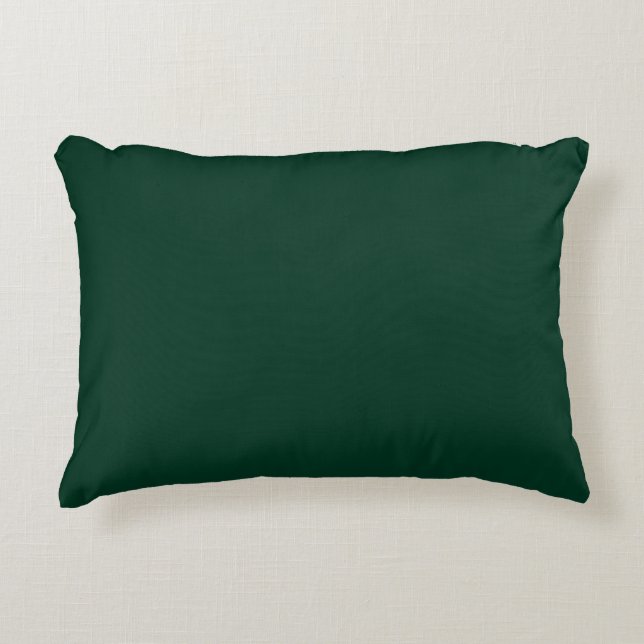 Dark Green Solid Colour Decorative Cushion (Front)