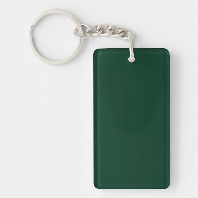 Dark Green Solid Colour Key Ring (Front)
