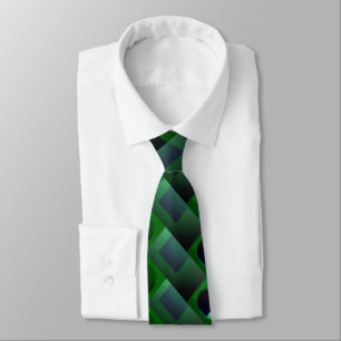 Dark green squares or transverse stripes. tie