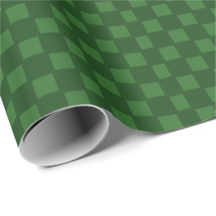 Dark Green Squares Wrapping Paper