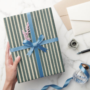 Dark Green Stripes Wrapping Paper