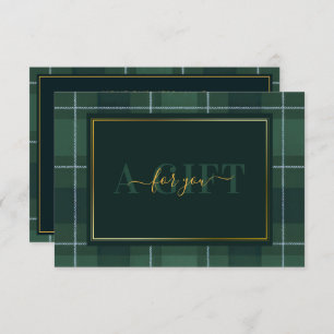 Dark Green Tartan Polo Plaid Gift Certificate