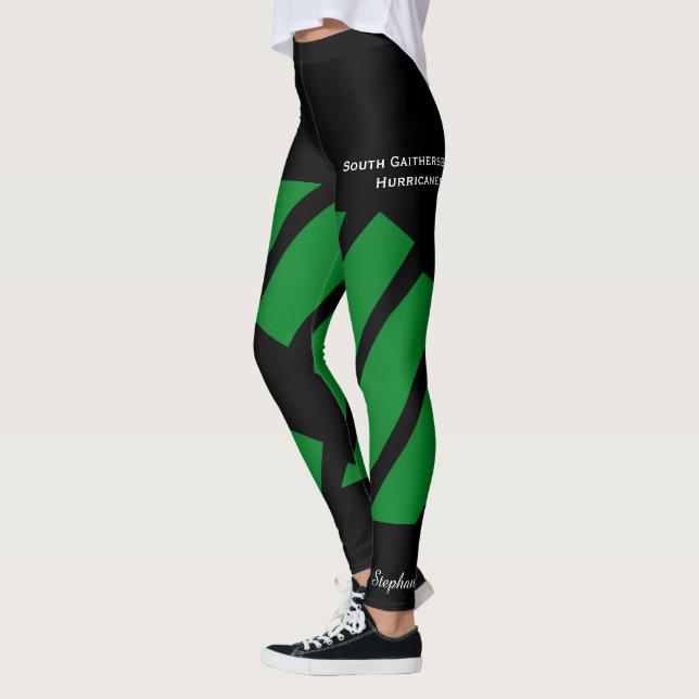 Dark Green Team/Club Leggings with Fake Shorts (Left)