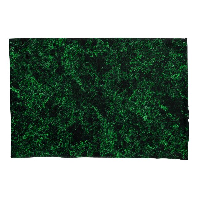 Dark green texture, destroyed or corroded sponge pillowcase (Front-Left)