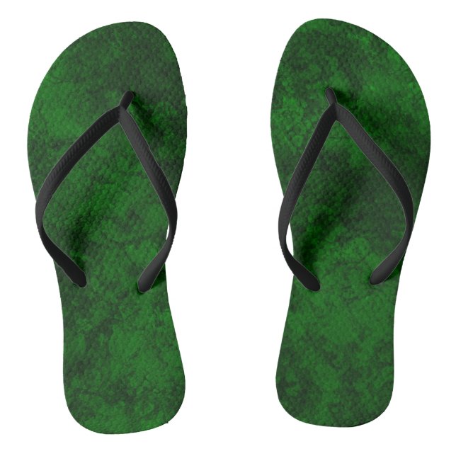Dark green texture textured suede marble granite s thongs (Footbed)