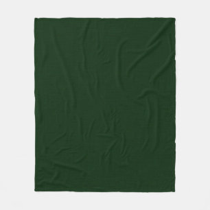 Dark green textured fleece blanket