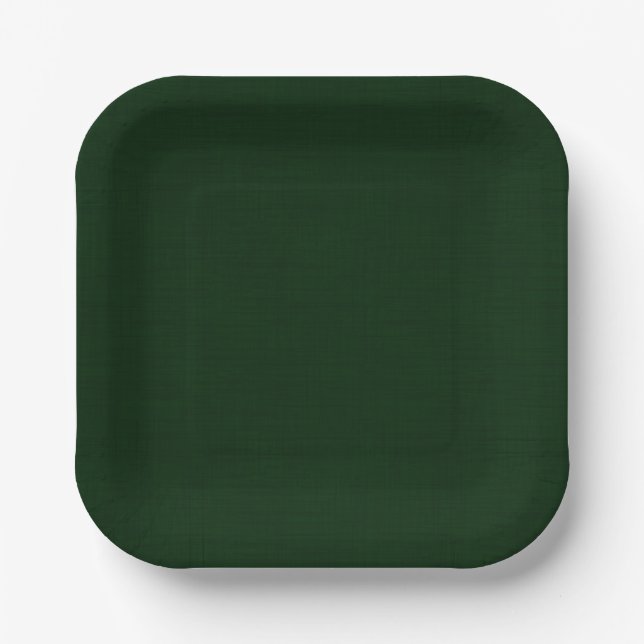Dark green textured paper plate (Front)