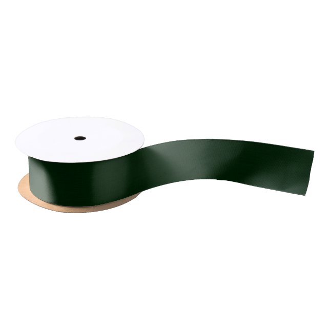 Dark green textured satin ribbon (Spool)