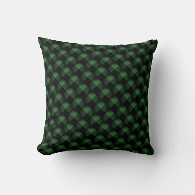 Dark Green Throw Pillow (Front)