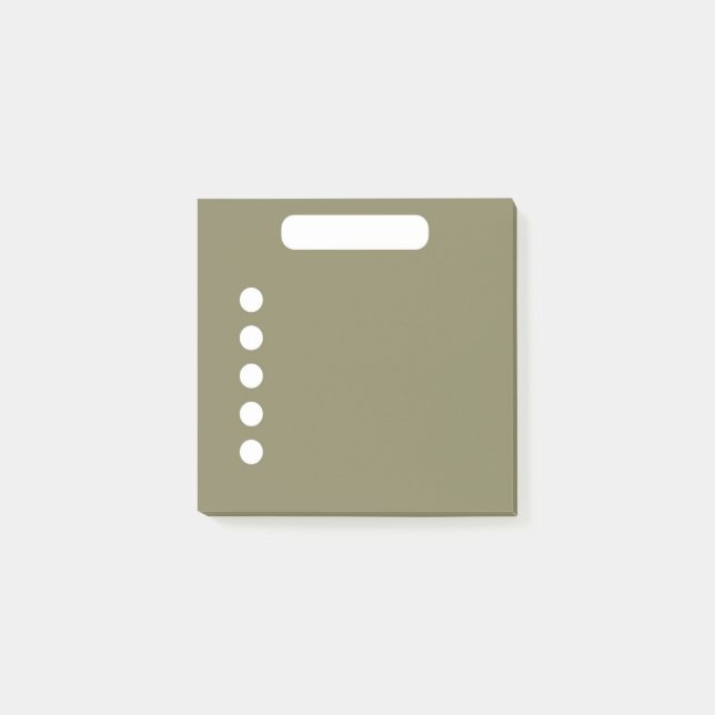 Dark Green To-Do List  Post-it Notes (Front)