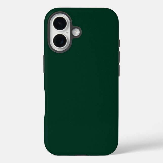Dark Green Tough iPhone 16 Case (Back)