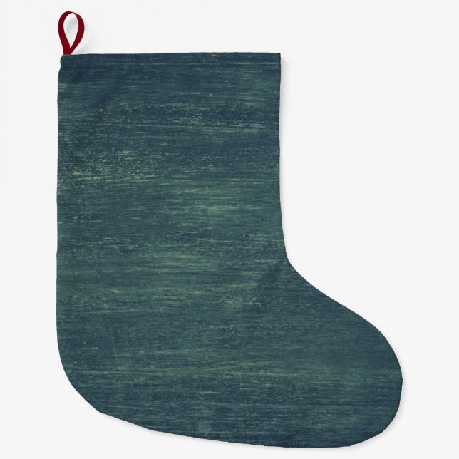 Dark Green Wall Large Christmas Stocking (Front)