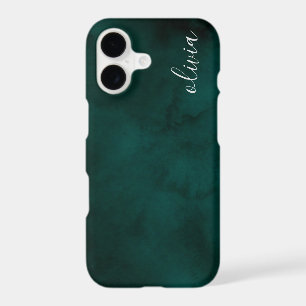 Dark green watercolor Monogram Name