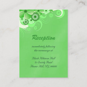 Dark Green Wedding Reception Enclosure Cards