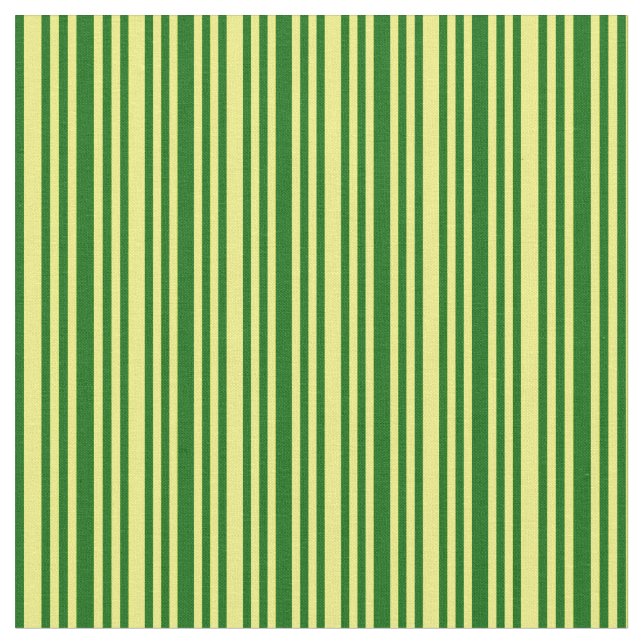Dark Green & Yellow Lines/Stripes Pattern Fabric (Close Up)
