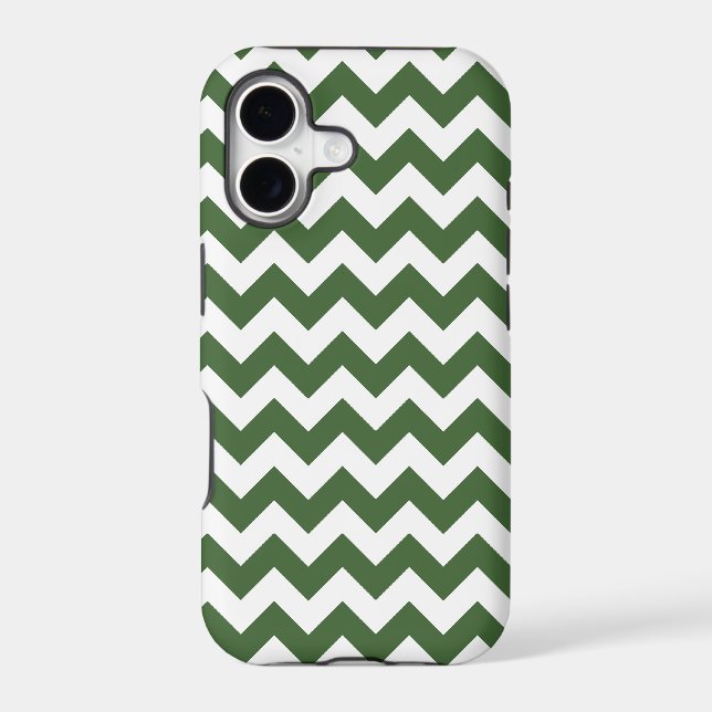 Dark Green Zig Zag Stripe Pattern (Back)