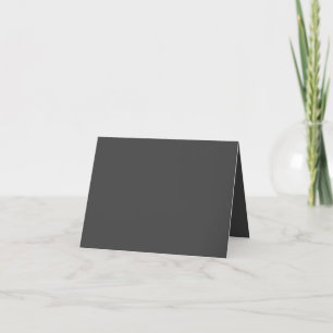 Dark Grey #434343 Folded Thank You Card