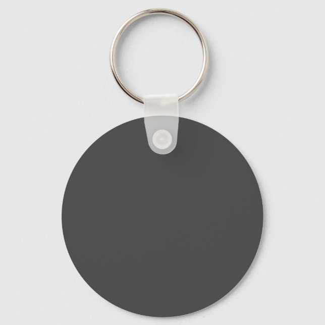 Dark Grey #434343, Friar Grey Key Ring (Front)