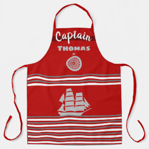 Dark Grey and Barn Red Apron