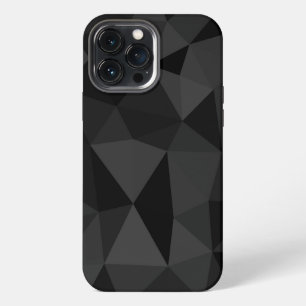 Dark grey and black geometric mesh pattern iPhone 13 pro max case