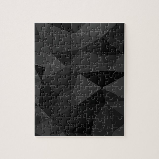 Dark grey and black geometric mesh pattern jigsaw puzzle (Vertical)
